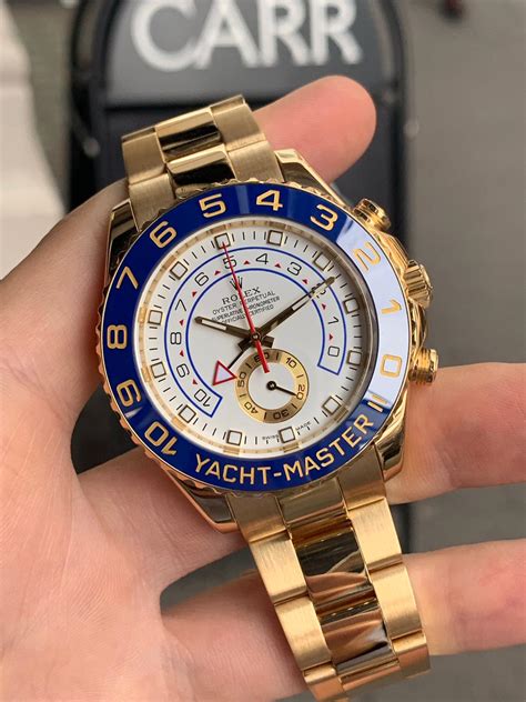 gold rolex yachtmaster 2|yacht master 2 full diamond.